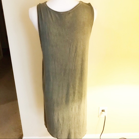 TBH Green Lace Up Dress Size L - Picture 4 of 6